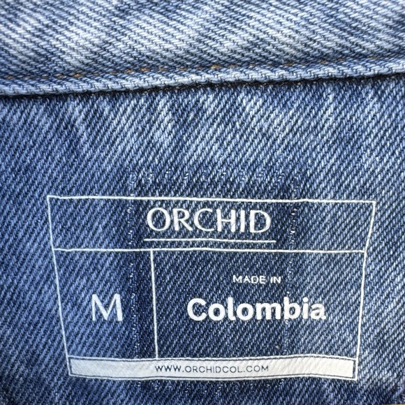 Orchid Colombia Jean Jacket w/ Butterfly Accents, Size M - BRAND NEW! - Picture 3 of 9